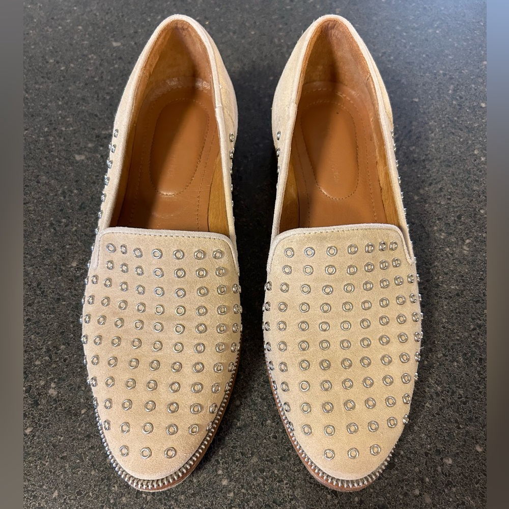 The Kooples Eyelet Loafers - Beige - Size 38 / 7.5